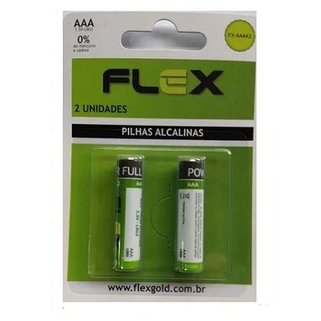 PILHA AAA FLEX ALCALINA BLIS C/ 2PILHAS