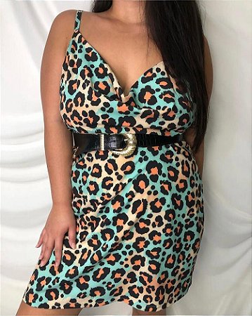 vestido de onça plus size