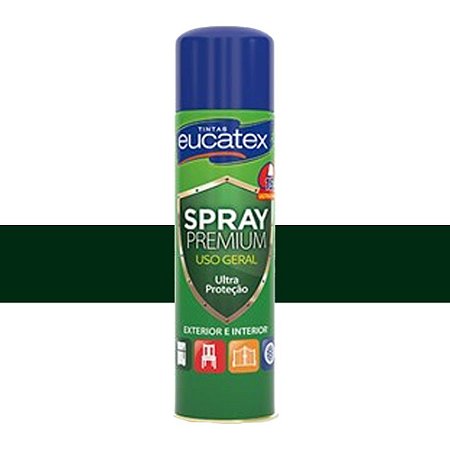 Tinta Spray Multiuso Cor Verde Escur Brilhante 400ml Eucatex