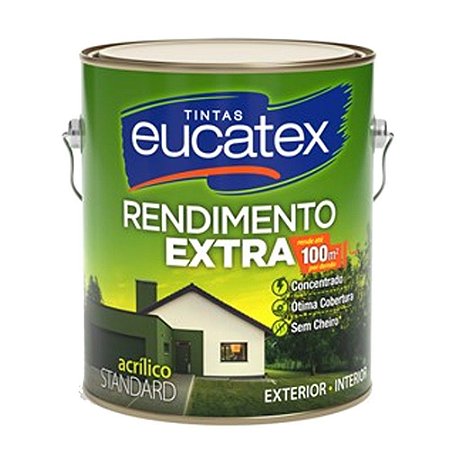Tinta Acrílico Rendimento Extra Branco 18l Eucatex