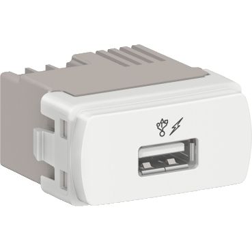 Módulo Tomada Carregador USB 1A Branco Schneider Miluz S3B70810