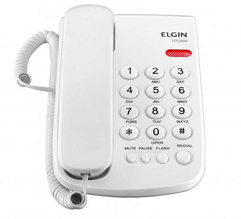 Telefone com fio TCF2000 Branco Elgin