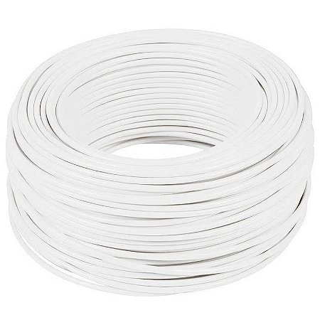 Cabo Flexível 6.0MM Branco Rolo com 100 Metros Induscabos