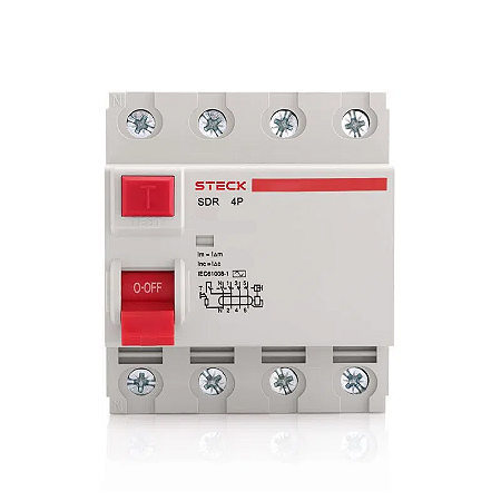 Interruptor Diferencial Residual 4P 40A 30MA Steck SDR-44030