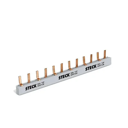 Barramento Bifásico Tipo Pente Steck 80A 220/440V 12P Steck S2F210B