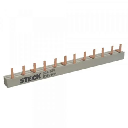 Barramento Trifásico Tipo Pente Steck 80A 3x19P 1000mm Steck S3F1000B