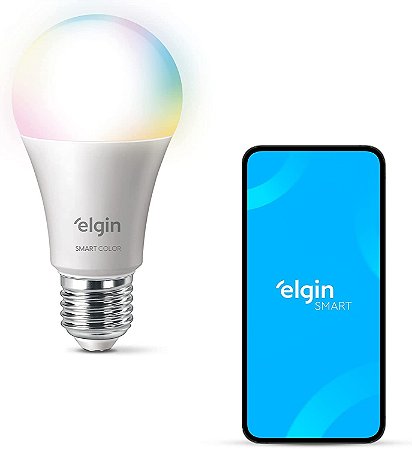 Lâmpada de Led Bulbo 10W Inteligente Smart RGB Elgin