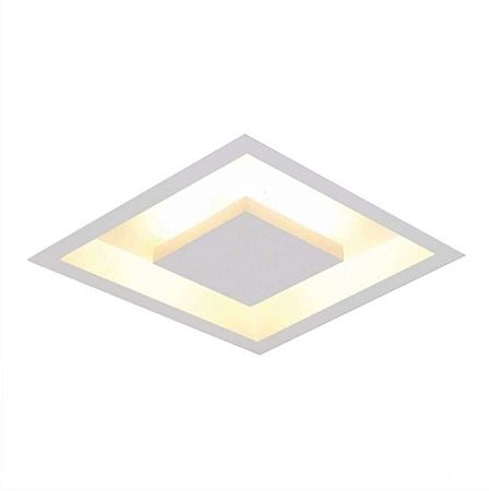 Embutido quadrado branco para 2 lâmpadas E27 250/4E Usina Design