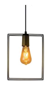Pendente Signus Ret 1XE27 Preto Nacional PD 255