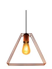 Pendente Signus Triângulo Cobre 1XE27 Nacional PD 256