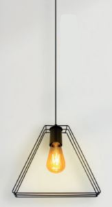 Pendente Signus Triângulo Preto 1XE27 Nacional PD 256