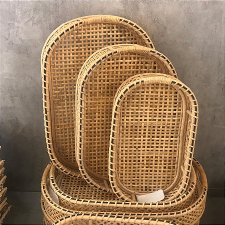 Bandeja Tray Oval Rotang