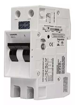 Disjuntor Bipolar Curva C Siemens