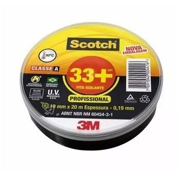 Fita Isolante Scotch 33+ 19MM x 20M 3M - Lina Materiais Elétricos