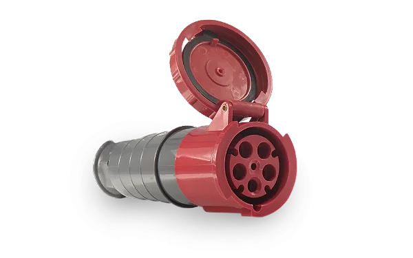 Acoplamento 3P+T 63A 380/440V 6H IP67 Cinza/Vermelho ACP-4556