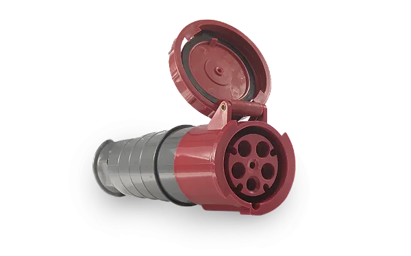 Acoplamento 3P+T 63A 380/440V 6 horas IP67 Cinza/Vermelho ACP-4556