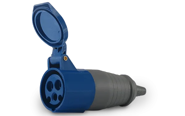Acoplamento 3P+T 16A 220/240V 9 horas IP44 Azul/Cinza ACS-5059