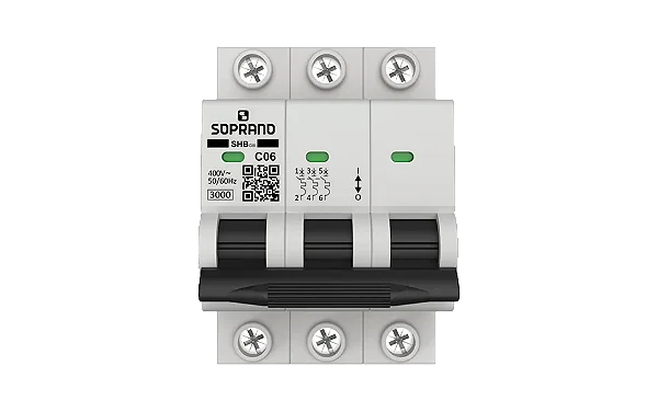 DISJUNTOR TRI 6A 3KA SOPRANO SHB3 GIII-C006A