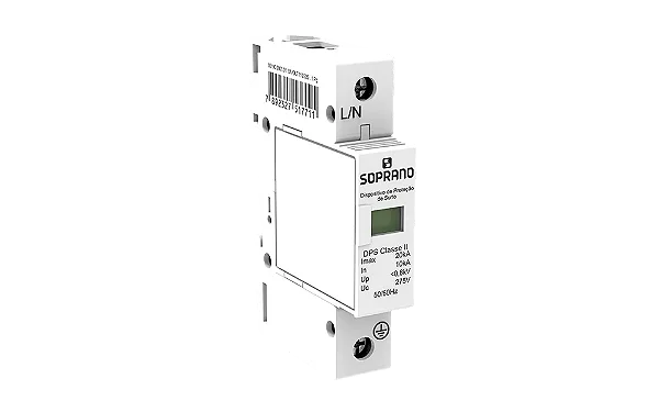 DISPOSITIVO DE PROTEÇÃO 20KA 275V DPS1 SOPRANO