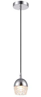 Pendente em Aço Cromado para 1 Lâmpada G9 10CM PE-038-1.10C