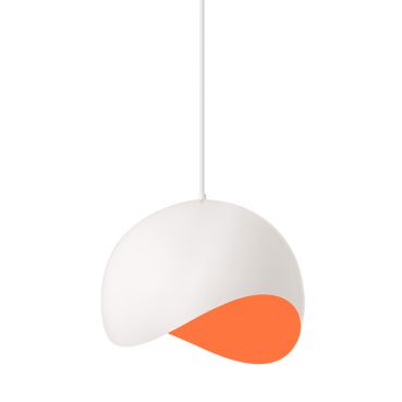 Pendente em Alumínio 30CM Branco e Laranja PE-008-1.30BLJ