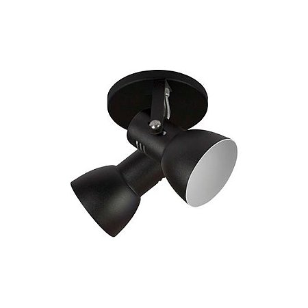 Spot Cone para 2 Lâmpadas E27 Preto SP1910-2