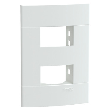 PLACA+SUPORTE 4X2 DE 2 POSTOS SEPARADOS BRANCA FOSCA