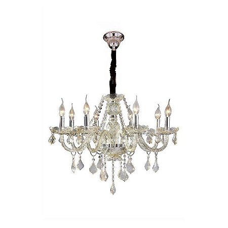 Lustre Maria Thereza com 8 Braços Hevvy SL-9840/H8 Champanhe