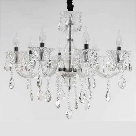 Lustre Melisse com 8 Braços Hevvy SL-9805/H8 TR