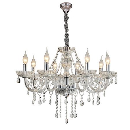 Lustre Valentina com 8 Braços Hevvy SL-5834/H8 TR