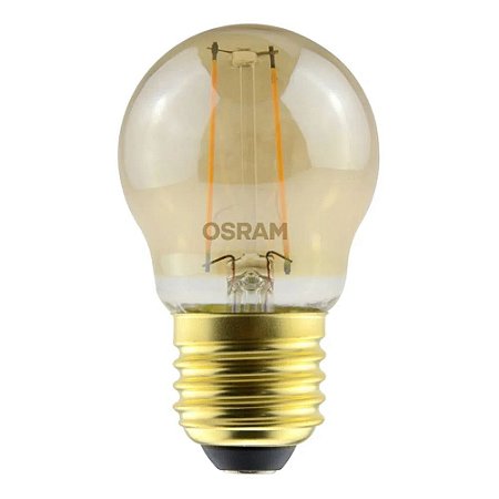 Lâmpada de Led Bolinha Vintage 2.5W Luz Amarela Bivolt Osram