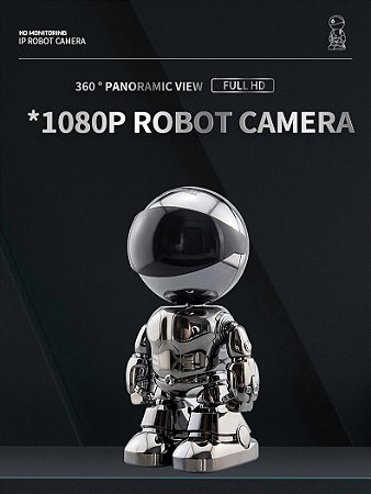 Camera Ip Wifi 2mp 1080p Full Hd Formato Robo Brinquedo áudio visão 360°