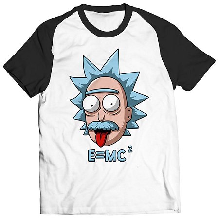 Camiseta Rick Einstein Rick e Morty Raglan Unissex
