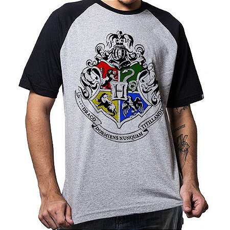 Camiseta Hogwarts Harry Potter Raglan Unissex