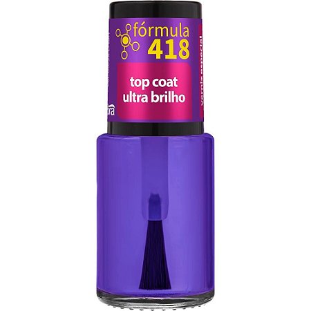 Esmalte Formula 418 Cora 9Ml - Top Coat Ultra Brilho