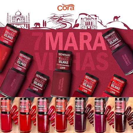 Esmalte Coleção Cora 7 Maravilhas - 7 Cores