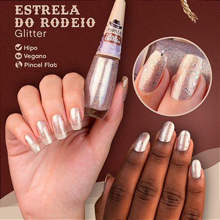 ESMALTE IMPALA ANA CASTELA - GLITTER ESTRELA DO RODEIO  - 7,5ml