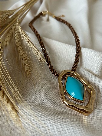 Choker de Corda Turquesa