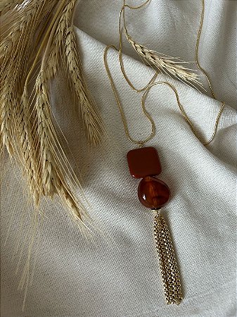 Colar Longo Ambar