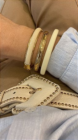 Bracelete Resinado Off White