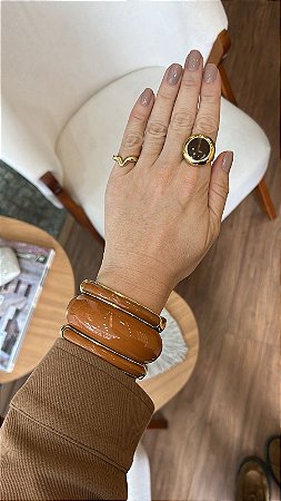 Bracelete Resinado Caramelo