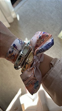 Maxi Bracelete Bambu Prata