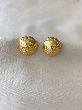 Brinco redondo Latão Dourado