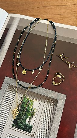 MIX DE COLARES CRISTAIS E ÁRVORE DA VIDA