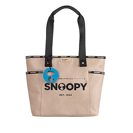 Bolsa Totebag Snoopy Moderna casual Bege