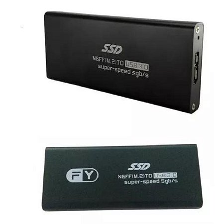 Case Ssd M.2 Ngff E Sata Para Usb 3.0 E Micro-b