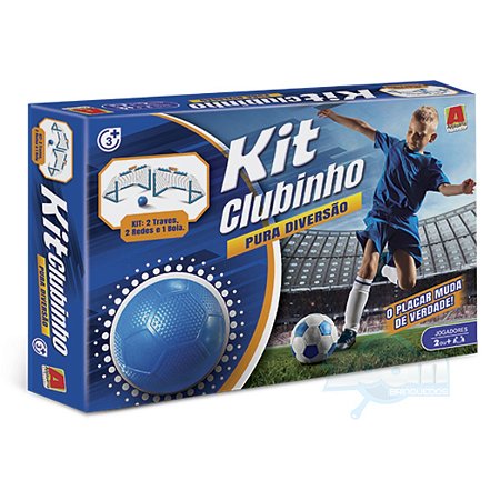 Kit 2 Traves Futebol Campinho Praia 1 Bola E Placar- Azul