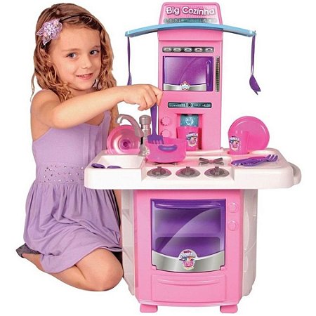 Nova Big Cozinha Infantil Completa Rosa, Big Star