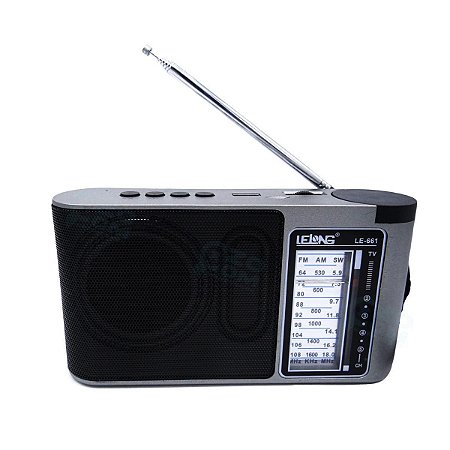 Rádio Am/fm Bivolt Pilha Bateria Usb Lelong Le-661 portátil