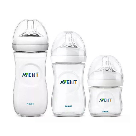 Kit 3 Mamadeiras Avent Pétala Anti-cólica 125ml 260ml E 330m